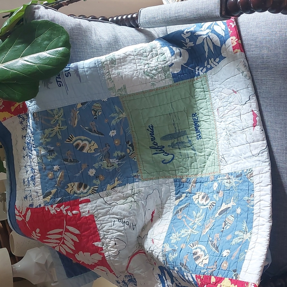 Pottery barn vintage Twin quilt